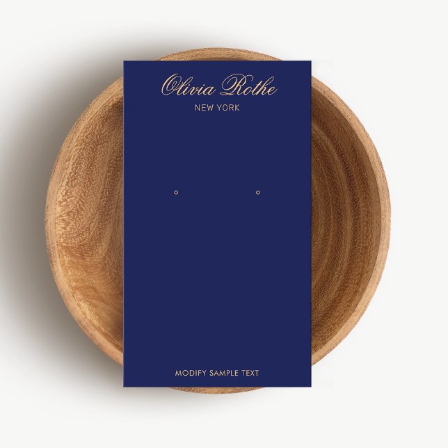 Elegante Marinho Blue Earration Display (Criador carregado)