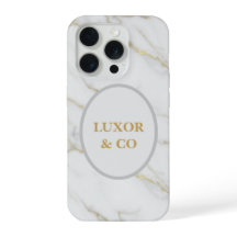 Elegante Mármore Branco & Veias Douradas iPhone 16