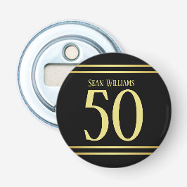 Elegante Masculina Dourado e Negro Aniversário