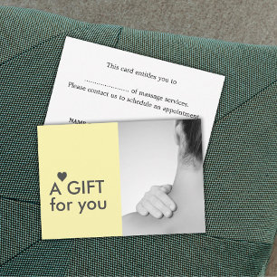 Elegante Massage Therapist Foto Yellow Cinza Heart