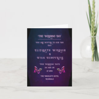 Elegante Mauve e Dourados Convites para Casamento