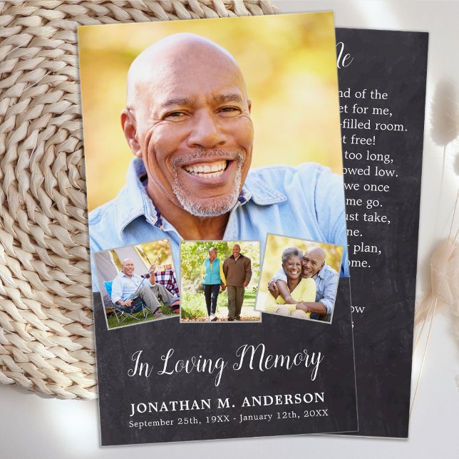 Elegante Memorial 4 Imagens Cartões de Oração Fune (Criador carregado)