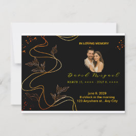 Elegante Memorial Keepsawn - Cartão de Amor Minima