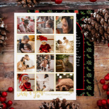 Elegante Mensagem de Fotos de Flocos de Neve do An