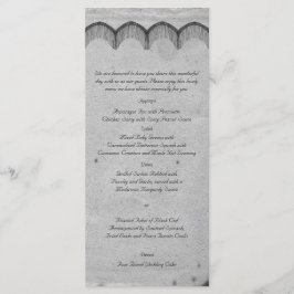 Elegante Menu de Casamento do Lugar Gótico Posh