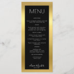 Elegante Menu de Janto Dourado Preto e Branco<br><div class="desc">Menu Elegante de Janto Dourado Preto e Branco. Role para baixo e clique nesta coleção para localizar itens correspondentes.</div>