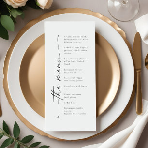 Elegante - Menu de Recepção de casamento ou Elegan