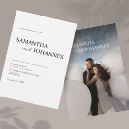 Elegante Minimalista Convite de Casamento Moderno 