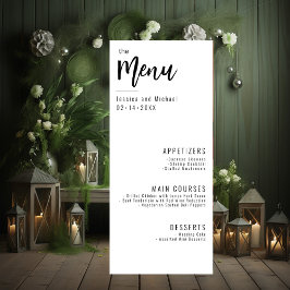 Elegante Minimalista do Menu 💍