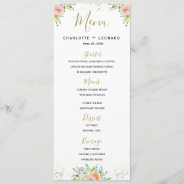 Elegante - modelo de menu floral personalizado ele