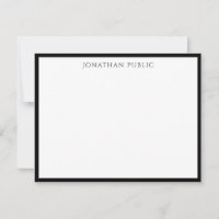 Elegante Modelo minimalista branco preto superior