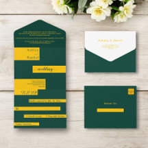 Elegante Moderno Casamento Luxuoso Chic Verde e Do