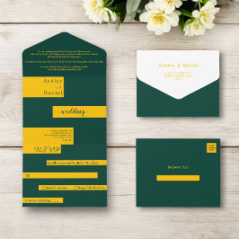 Elegante Moderno Casamento Luxuoso Chic Verde e Do
