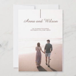 Elegante & Moderno com anúncio de casamento com fo