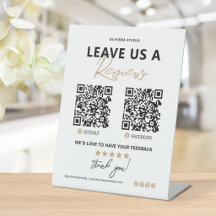Elegante Moderno Deixe-nos uma Avaliação Código QR