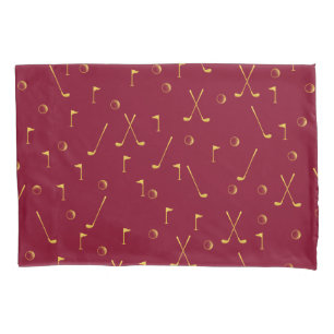 Elegante Moderno Dourado Golfe Padrão Golfer Burgu