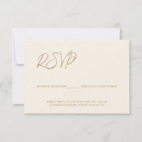 Elegante Moderno Marfim RSVP sem envio Assento Res