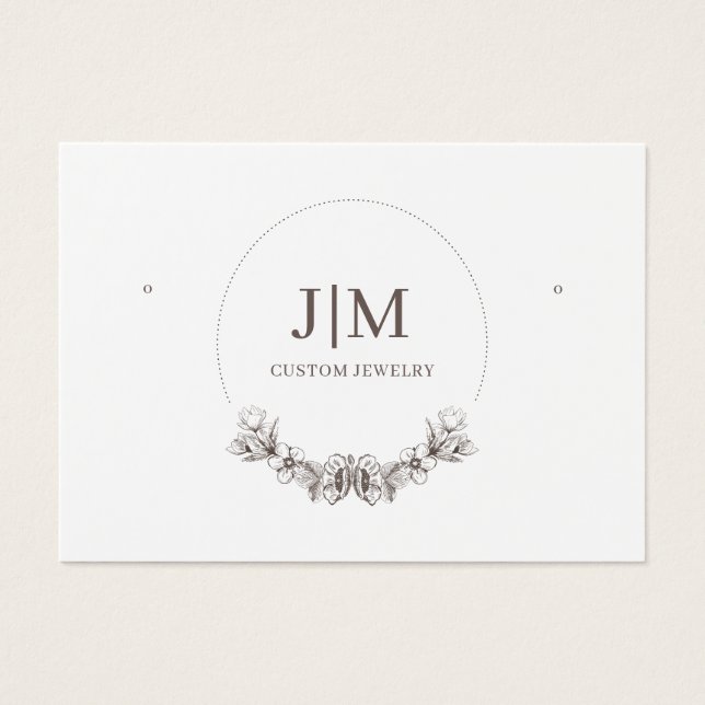 Elegante Moderno Monograma Monitor de Ouriços (Frente)