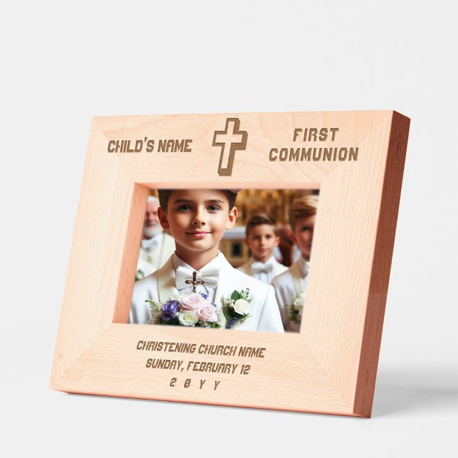 Elegante Moderno Personalizado Cruz da Primeira Co (Criador carregado)