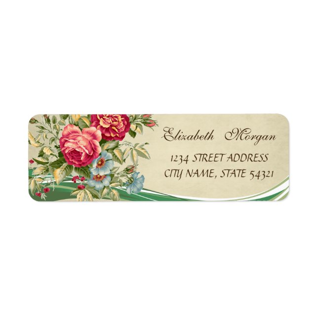 Elegante Moderno Romântico - Etiqueta de Endereço  (Frente)