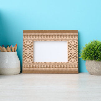 Elegante Moldura de Padrão Étnico, Decoração Triba