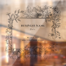 Elegante Moldura Floral Preta Florista Transparent