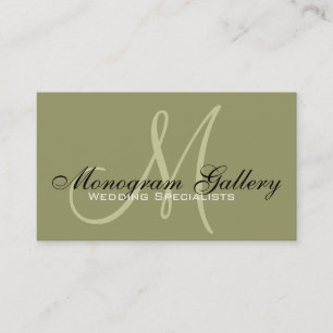 Elegante Monograma Cartão de visita personalizáv
