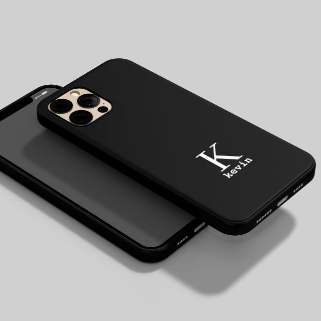 Elegante monograma de nome personalizado simples p (Criador carregado)