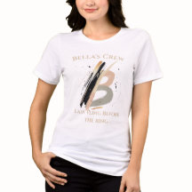 Elegante Monograma - Letra B Camiseta Abstrata de 