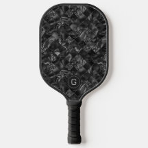Elegante Monograma Moderno Falso Brilho em Folha P