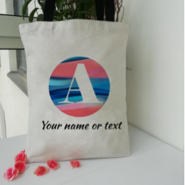 Elegante monograma simples com a letra A Tote