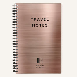 Elegante Monograma Viagem em Ouro Rosa