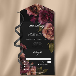 Elegante Moody Muody Rust & Burgundy Janta Floral