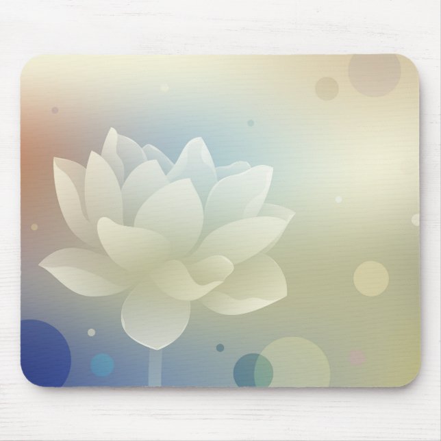 Elegante Mouse Pad Flor de Lótus (Frente)
