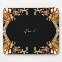 Elegante Mousepad com Moldura Dourada