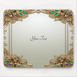 Elegante Mousepad Ornado a Ouro