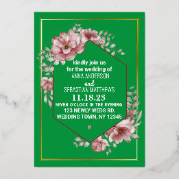 Elegante Neutral Aquarela Floral Foil I
