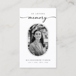 Elegante No Amor Memória Foto Cartão Funeral De Or