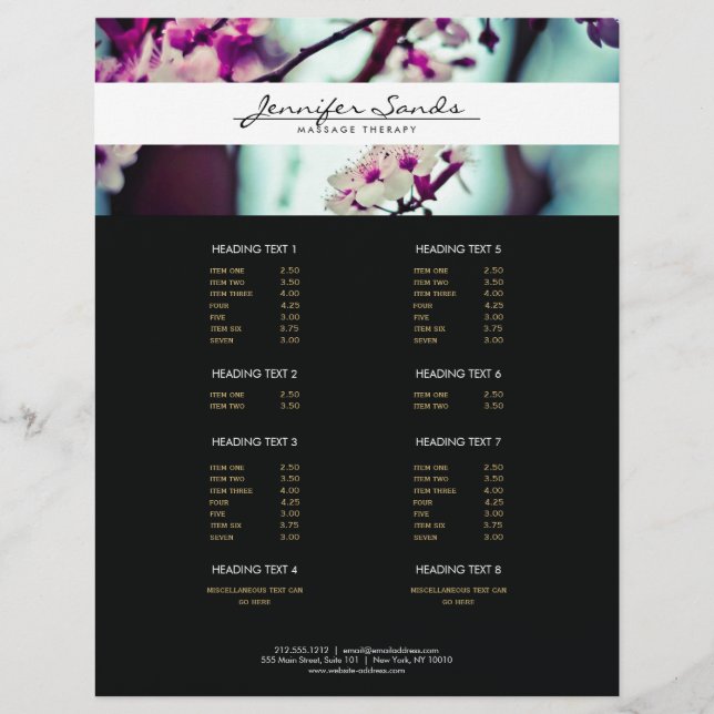 ELEGANTE NOME COM CHERRY BLOSSOMS Flyer (Frente)