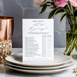 Elegante O que fez o cartão de jogo "Groom say"