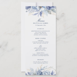 Elegante Obra de Arte Floral em Azul Poeirento e A