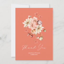 Elegante Obrigado Cartão de Casamento com Design F