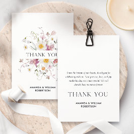 Elegante Obrigado Cartão de Casamento com Design F