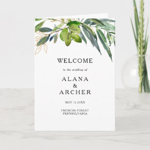 Elegante Olive Greenery, programa de casamentos do