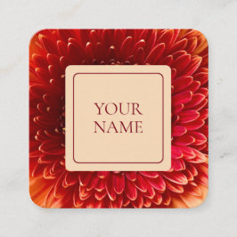 Elegante Orange & Cream Floral Cartão de visita