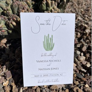 Elegante Organ Pipe Cactus Salve O Convite De Data