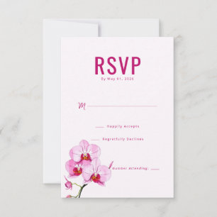 Elegante Orquídea Rosa RSVP