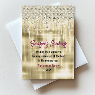 Elegante ouro goteja brilho Natal ano novo