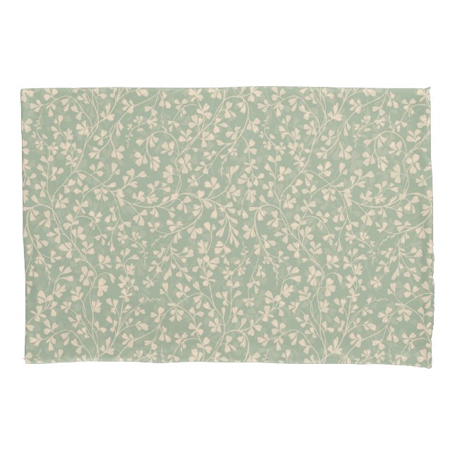 Elegante padrão botânico verde sálvia (Frente)