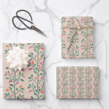 Elegante padrão de listras de folhas botânicas em